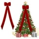 thumbnail image 4 of mfyjkho Arreglo Navideño De Terciopelo Con Lazo Grande De 59 Pulgadas Para Decoración Navideña, Poliéster, Rojo Vino, 1 Pieza, 4 of 8