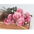 thumbnail image 2 of Pink Ranunculus Artificial Flower 5Heads '' Long Stems Silk Ranunculus Fake Buttercup Artificial Flowers for DIY Wedding Bouquets Home Kitchen Decorations (Pink), 2 of 4