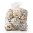 thumbnail image 2 of Bolas decorativas para rellenar cuencos, orbes ANDALUCA, color blanco y crema, 2 of 5