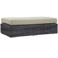 thumbnail image 3 of Modway Summon Wicker Rattan Outdoor Patio Furniture Sunbrella® Fabric Rectangle Ottoman in Canvas Antique Beige, 3 of 3