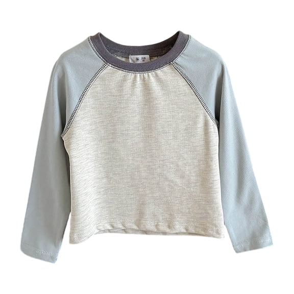 CFXNMZGR Girls Oversized T Shirts Girls Graphic Long Sleeve T Shirts Toddler to Big Kid (Blue,18-24 Months)