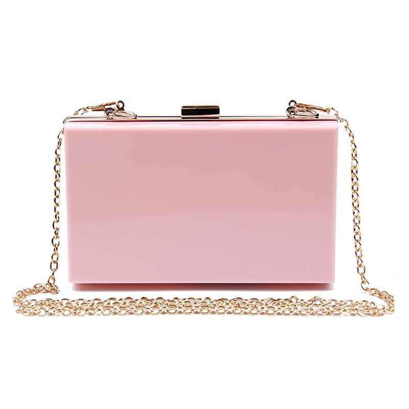 Women Jelly Handbag Evening Handbag Transparent Clear Box Clutch Acrylic Cross-Body Purse Bag Ladies Gift Ideal