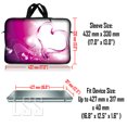 thumbnail image 2 of LSS 17 inch Laptop Sleeve Bag Carrying Case Pouch with Handle for 17.4" 17.3" 17" 16" Apple MacBook, Acer, Dell, Hp, Sony, Pink Heart, 2 of 2