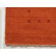 thumbnail image 2 of Handmade Wool Orange Traditional Solid Lori Baft Rug, 2 of 5
