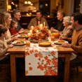 thumbnail image 5 of Thanksgiving Maple Leaf Table Runner Fall Theme Pastoral Style Linen Table Runner for Home Party kitchen Table Decoration, 5 of 6