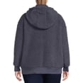 thumbnail image 3 of Terra & Sky Women's Plus Size Full-Zip Faux Sherpa Jacket, 3 of 5