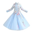 thumbnail image 4 of Ruyang Chinese Princess Dress Clothes for Girls Kids Tang Dynasty Traditional Floral Embroidery Vintage Fairy Dress, 4 of 4