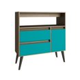 thumbnail image 2 of Manhattan Comfort Gota Single Door Console Table in Oak Aqua Gray, 2 of 2