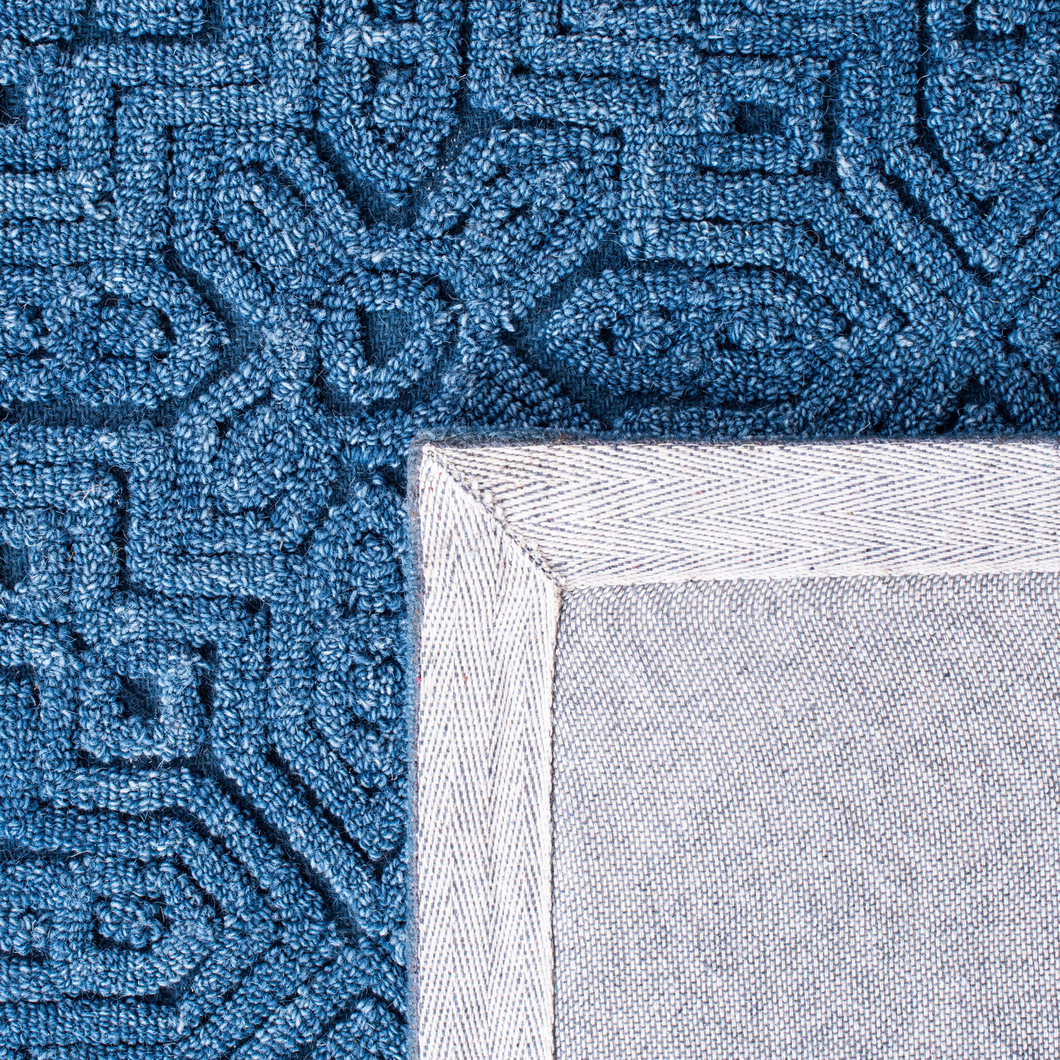 SAFAVIEH Textural Dinah Geometric Area Rug, Dark Blue, 8' x 10'