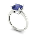 thumbnail image 2 of Clara Pucci 14K White Gold 2.5ct Tanzanite Solitaire Ring for Women, 2 of 7