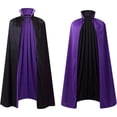 thumbnail image 4 of DuoJiaJ Adults Stand Collar Cape, Party Dress Up Cloak Purple Sizes S-L, 4 of 4
