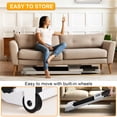 thumbnail image 5 of Tomile Foldable Treadmill for Home, 3.0HP Portable Treadmill with 300 lbs Weight Capacity for Jogging Walking, White, 5 of 6