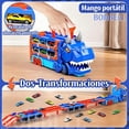thumbnail image 4 of Dinosaurios Juguetes para Niños, Camión de Juguete Dinosaurio,Pista Carros con 12 Coches, Vehículos Transformable y Plegable,Carritos Dinosaurios,Regalo NiñOs 3+ Años,Azul, 4 of 8