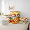 thumbnail image 6 of Feelyou Tokyo Folding Fan Twin Bedding Sets 7-Piece, Chic Stripes Minimalism Bedding Comforter Set, Retro Japanese Style Reversible Sheet Sets, Breathable Home Decor, 6 of 8