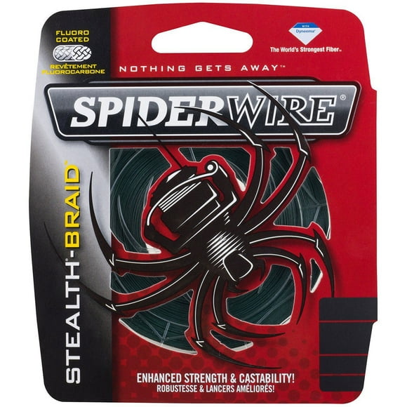 Spiderwire Stealth Braid Fishing Line, 10 lb, fishing line is super strong with thin diameter for smooth and quiet performance