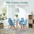 thumbnail image 4 of Best Choice Products 5-Piece Compact Mid-Century Modern Dining Set w/ 4 Chairs, Wooden Legs - Beige/Walnut, 4 of 8