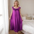 thumbnail image 3 of HomeGardon Nightgowns for Women,Summer Dresses Women Lace Homewear Ice Silk Sleeveless Nightdress Nightdress, 3 of 8
