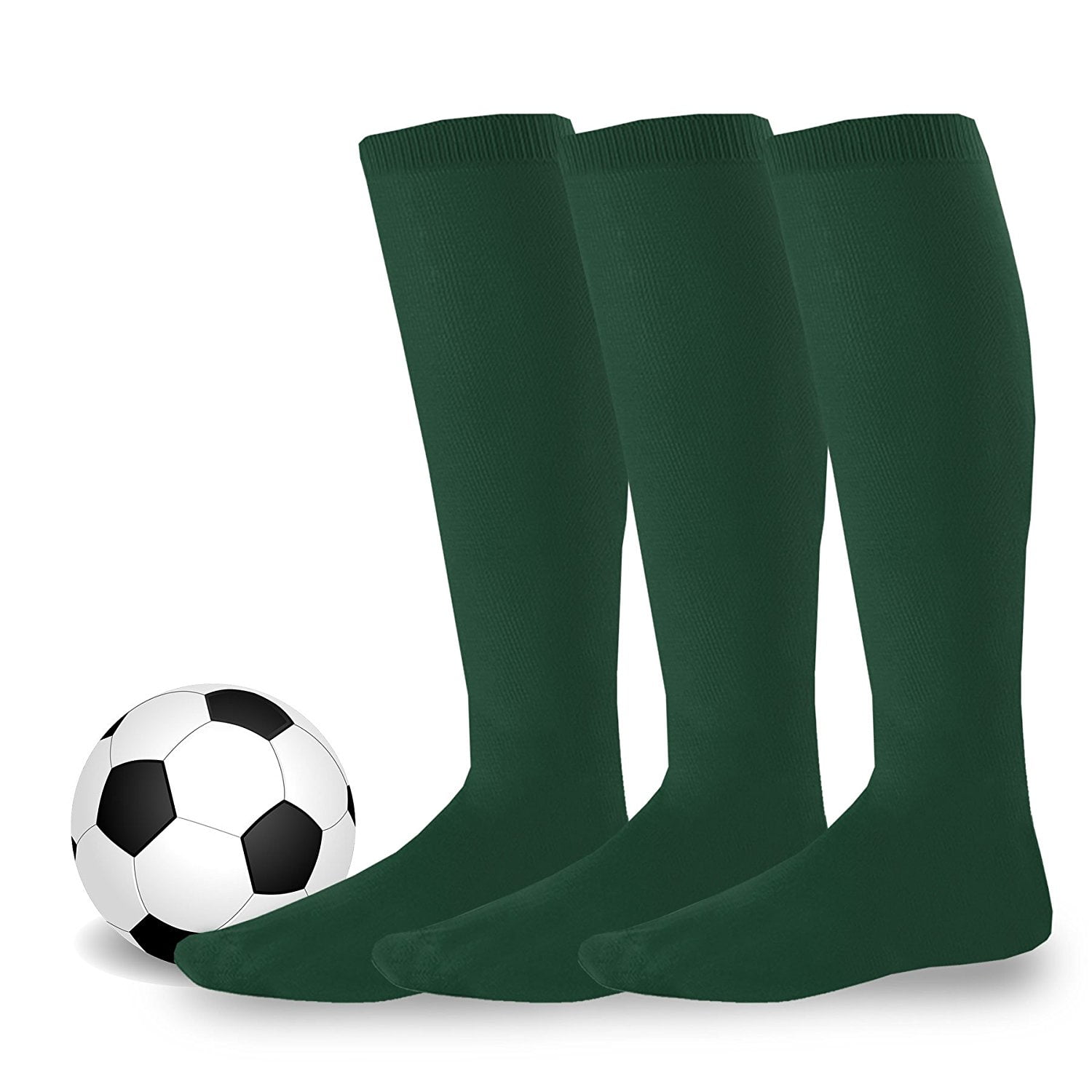 Kids and Adult Unisex Soccer Team Sports Cushion Acrylic Socks 3 Pack