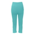 thumbnail image 6 of Capri Leggings for Women Summer Casual Elastic High Waisted Mesh Patchwork Workout Yoga Cropped Capris Pants, 6 of 10