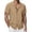 Khaki, variant on Busydd Mens Dress Shirts Casual Classic Solid Color Button Down Shirt Men Short Sleeve Turndown Collar Business Tops 2XL