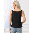 thumbnail image 3 of DARING DIVA Women's Sleeveless Suit Button Down Square Neck Vest M Black, 3 of 6