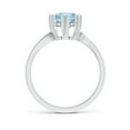 thumbnail image 2 of ANGARA Natural Heart Prong-Set 1.12 ct Aquamarine Engagement Ring in 925 Sterling Silver for Women (Size-7mm) | March Birthstone, Anniversary, Jewelry Gift for Women | Natural Aquamarine Ring, 2 of 8