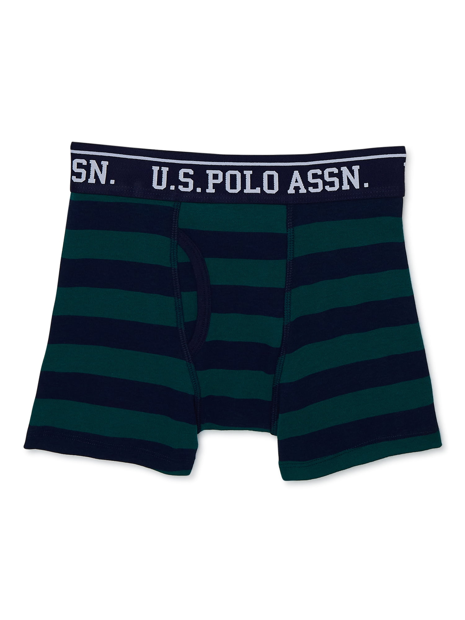 U.S. Polo Assn. Boys Cotton Tagless Underwear Boxer Briefs, 5- Pack, Sizes (S-XXL)