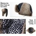 thumbnail image 4 of Jeff & Aimy Men Women Winter Trapper Hat Faux Fur Ushanka Russian Hunting Hat Warm Aviator Bomber Hat Outdoor Snow Ski Hat Ear Flap Olive Green 54-58CM, 4 of 8
