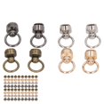 thumbnail image 2 of Round Head Rivet Studs, Wear Resistance Industrial Design Hand Made Round Pull Ring Rivets Studs 80 Pcs Iron Material  For Shoes Boots, 2 of 8