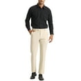 thumbnail image 2 of INSPIRE CHIC Men's Cropped Pants Slim Fit Flat Front Ankle-Length Dress Pants, 2 of 6