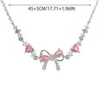thumbnail image 3 of Womens Necklaces Trendy Women'S Jewelry Bow Zircon Necklace Adjustable Bow Beaded Chain Necklace Gold And Silver Friendship Necklace Women Fashion Necklace Necklace For All Women, 3 of 6