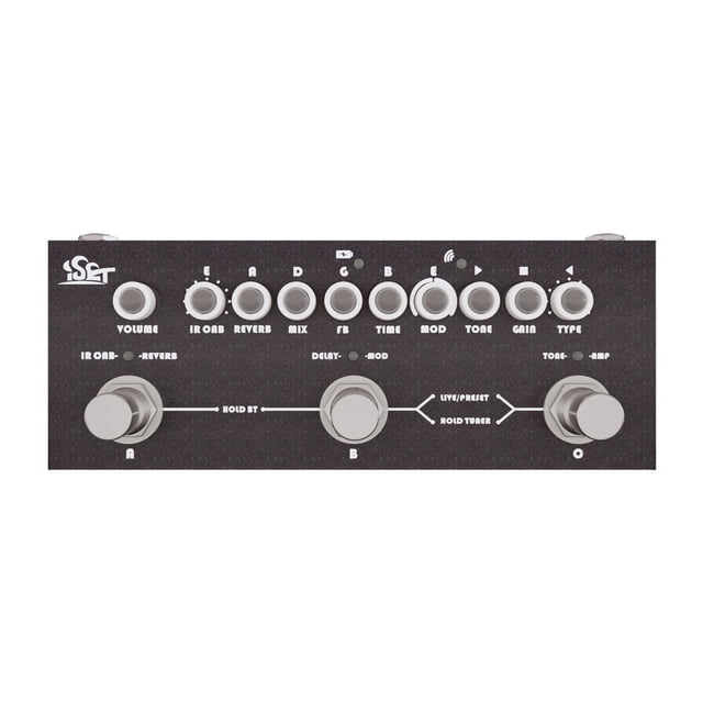 ISET Cube Baby Guitar Multi Effects Pedal with IR Cab, 9 Models Delay Reverb Phase Chorus Distortion Overdrive for Electric Guitar and Bass