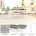 thumbnail image 7 of Baxluxe 4-person dining table set, farmhouse-style wooden kitchen dining table and chair set, farmhouse 5-piece dining table set with storage rack, small kitchen dining table set, rustic gray, 7 of 7