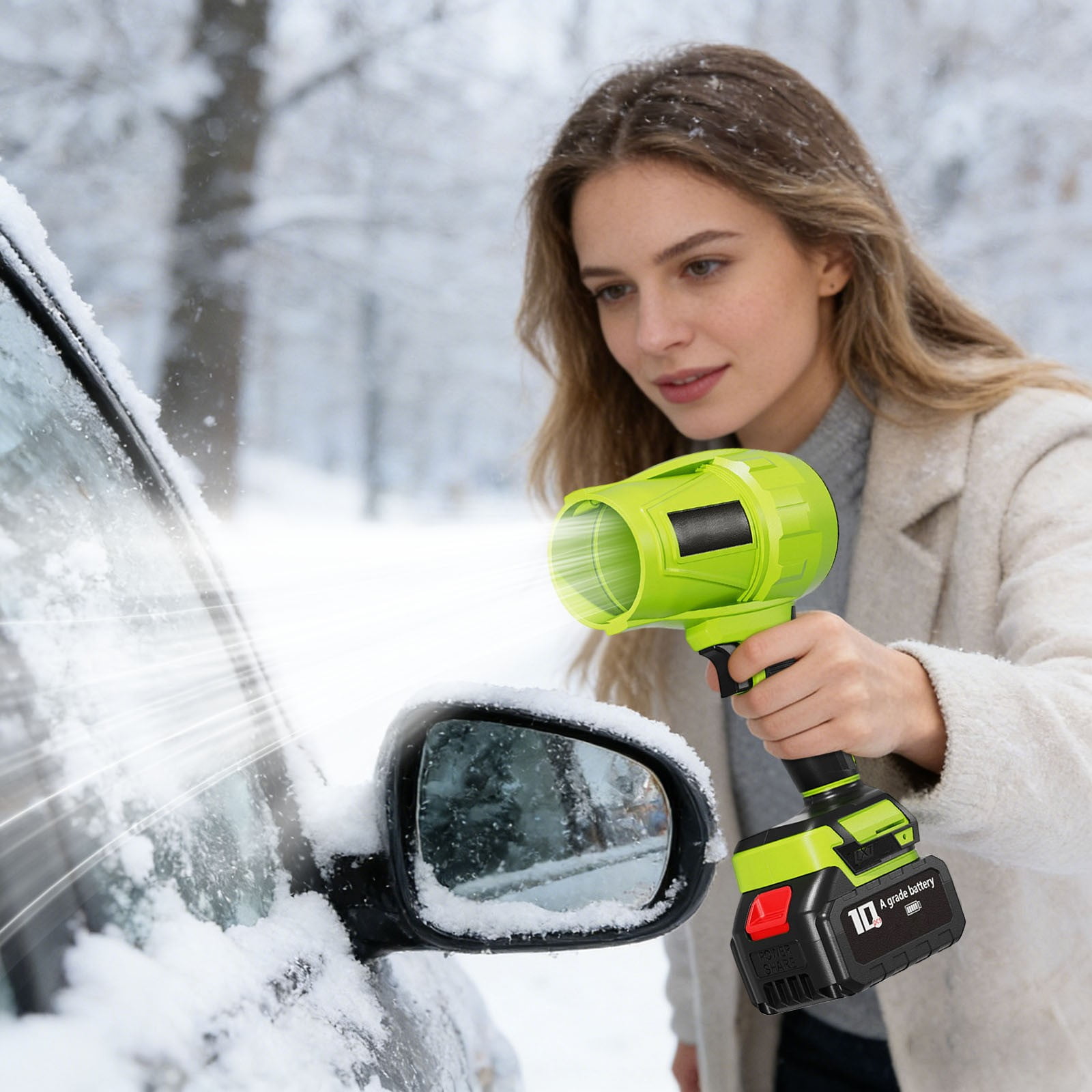 Leaf Blower Cordless, Cordless Snow Blower, Battery Powered 800,000 RPM Electric Leaf Blower for Lawn Care,Dust,Snow,Car Blowing Water