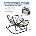 thumbnail image 3 of SWITTE Papasan Rocking Chair, Outdoor Rocking Chair with Cushion, Rocking Egg Chair Indoor & Outdoor, Patio Lounge Rocker Chair - Grey, 3 of 8