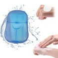 thumbnail image 2 of 40 Pieces Disposable Hand Soap Paper - Portable, for Travel, Hiking, etc., Pocket - sized Box, Made of Soap and Plastic Box, Keeps Hands Clean and Hygienic, 2 of 6