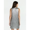 thumbnail image 3 of Time and Tru Women's Brocade Shift Dress, XS-XXXL, 3 of 5