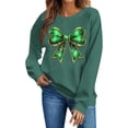 thumbnail image 4 of Womens Oversized Sweatshirt Stpatricksday Irish Print Long Sleeve Casual Pullover Plus Size Sweatshirts for Women Blackish Green L, 4 of 5