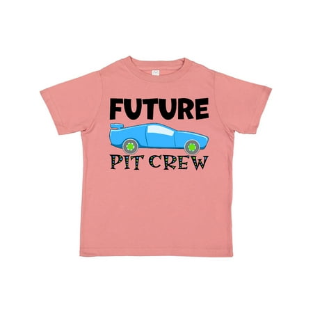

Inktastic Future Pit Crew Blue Race Car Gift Toddler Boy or Toddler Girl T-Shirt