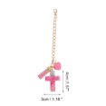 thumbnail image 2 of Unique Bargains 1 Pc Heart Cross Water Cup Pendant Pink Metal Resin, 2 of 5
