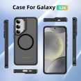 thumbnail image 5 of Meifei Magnetic Case for Samsung Galaxy S24 5G 6.2 inch (SM‑S921U, S921U1) ONLY, Hidden Stand Slim Shockproof Hard Back Soft Edge Protective Cover, Black, 5 of 9