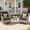 Black, variant on Ovios 3 Piece Outdoor Patio Bistro Set All-Weather Wicker Swivel Chairs High-Back Sectional Conversation Furniture for Backyard, Porch, or Garden