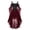 W-Red765, variant on Halloween Womens Dresses, Mesh Sheer Bell Half Sleeve High-Low Dress, Off The Shoulder Gothic Dresses For Women