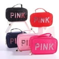 thumbnail image 7 of Pink Sequin Cosmetic Makeup Bag, 7 of 7