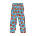 thumbnail image 3 of Vsdgher Cartoon Watermelon Print Mens Pajama Pants Sleep & Lounge Pants, PJ Bottoms With elastic waistb and Pockets, 3 of 5