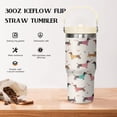 thumbnail image 3 of 30 oz Dachshund Iceflow Flip Tumbler with lid and Straw,Dachshund CoffeeTravel Mug Cup Water Botter, Dog Gifts for Women,Dachshund Stuff Decor Accessories, 3 of 4