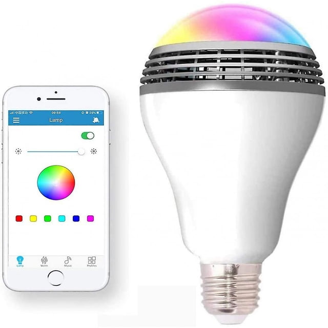 Altavoz de bombillas Bluetooth WEIHJMXG lámpara LED inteligente E27 RGB