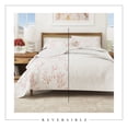 thumbnail image 4 of Floral Quilt Set - Lightweight, Soft, All-Season - 3-Piece Reversible Spring Bedding Set (Full / Queen, Cherry Blossom), 4 of 6