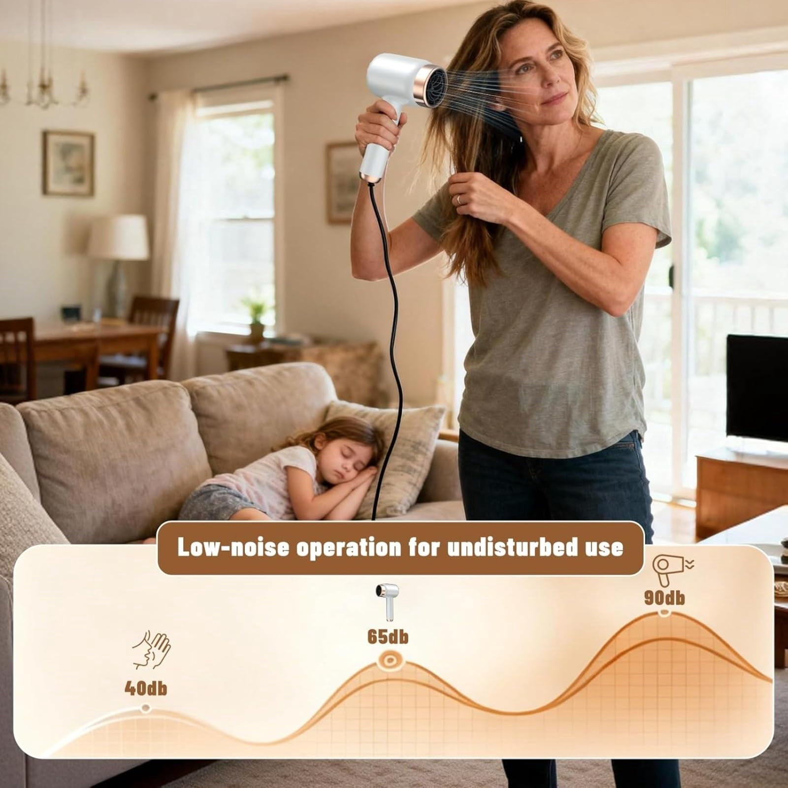Cordless Rechargeable Hair Dryer With 3 Speeds And Heat Settings Portable Wireless Blow Dryer For Travel Home Gift, B