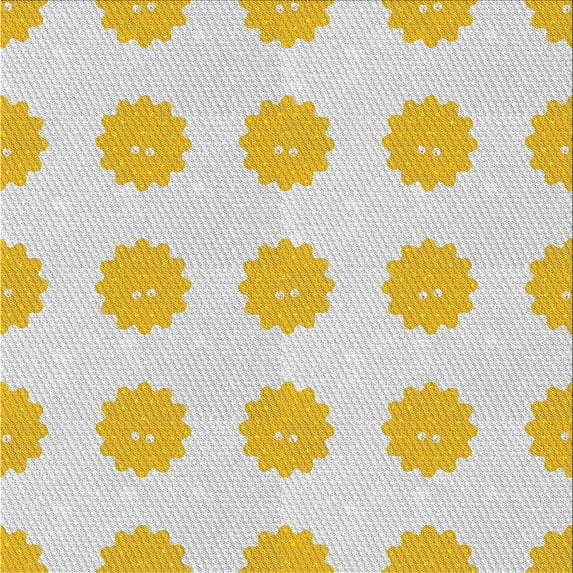 Ahgly Company Indoor Square Patterned Light Yellow Beige Novelty Area Rugs, 3' Square